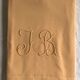 Old linen and yellow cotton sheet