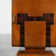 Set of Two Geometric Art Deco Wooden Nightstands, Italy 1920s
