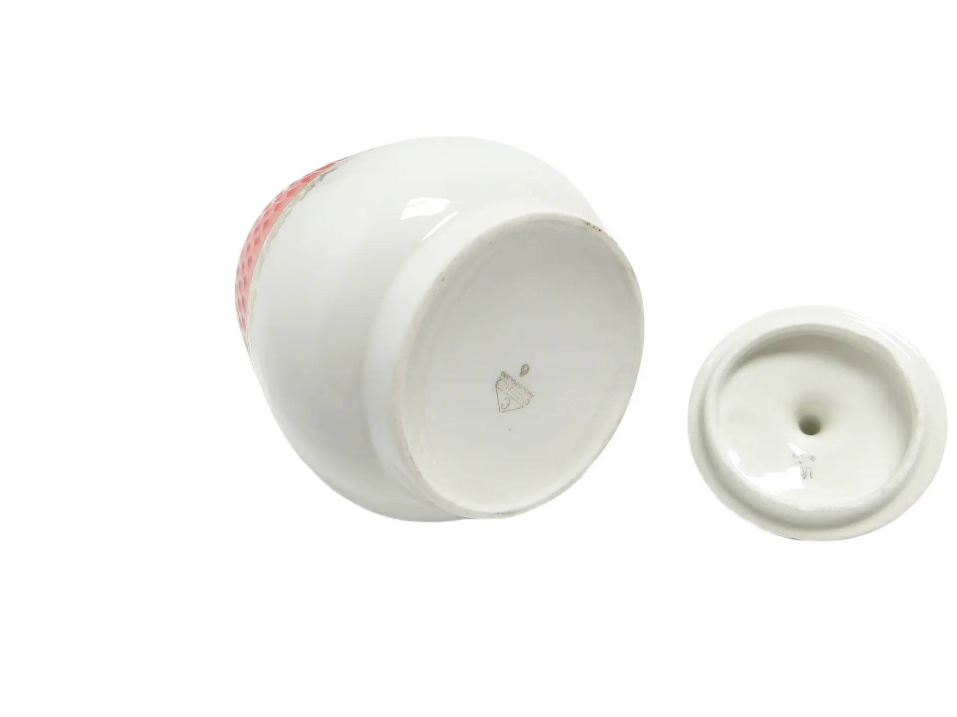 Karol sugar bowl, modernism, porcelain, Chodzież, Poland, 1970s.