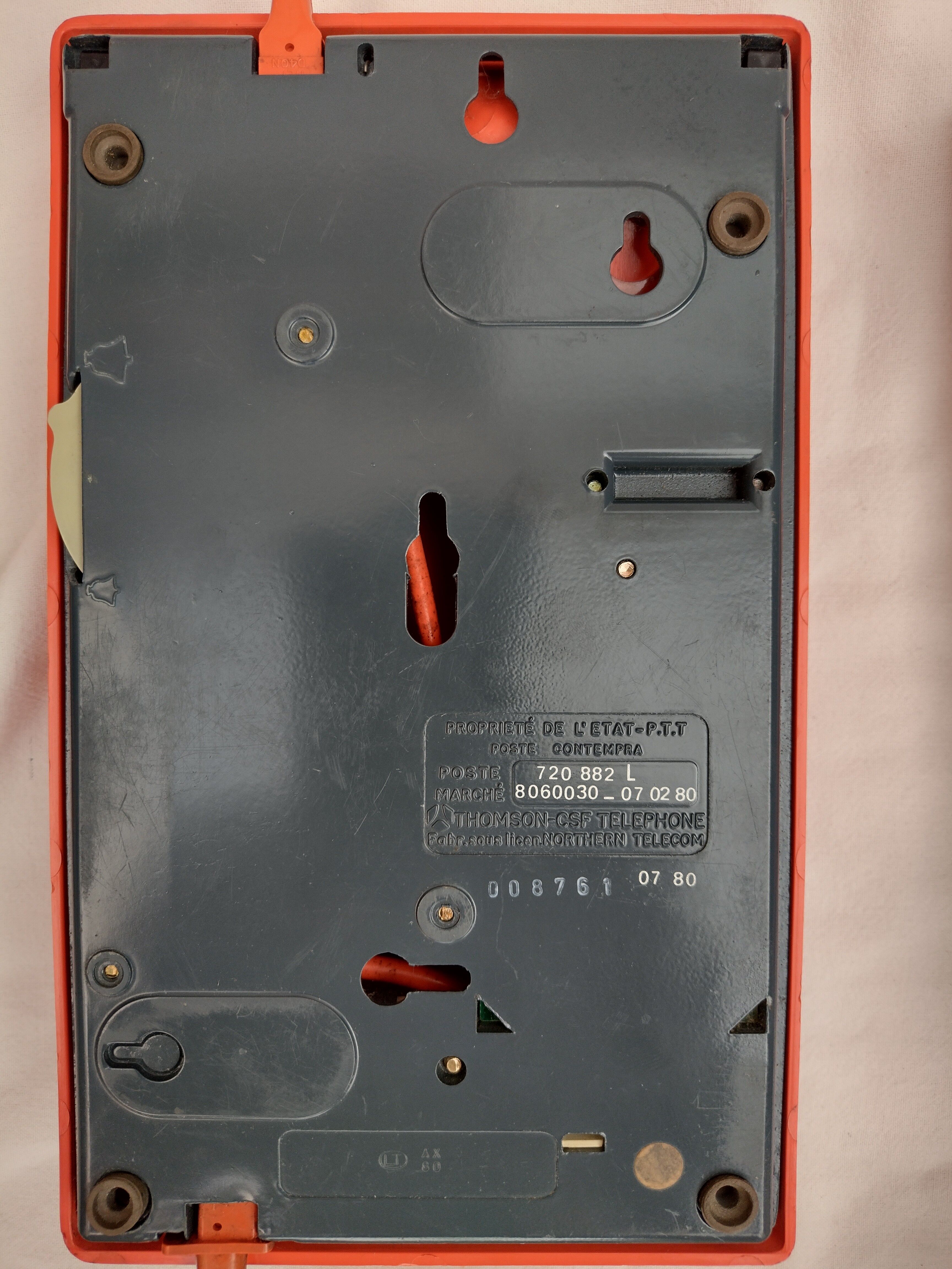 Orange Vintage Contempra Rotary Telephone