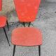 Set of 6 vintage "compass feet" chairs