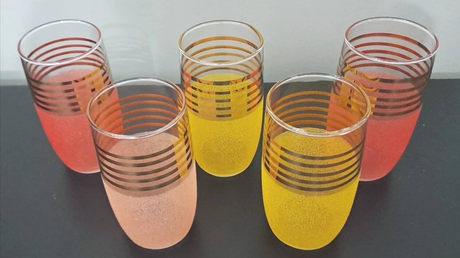 Set of 5 granita orangeade glasses 20cl