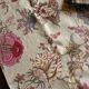 6 serviettes de table carreaux marron Fleurs à l'ancienne
