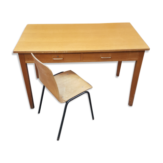 Bureau administratif années 60 avec sa chaise