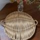 Lot de 3 plateaux osier et bambou.