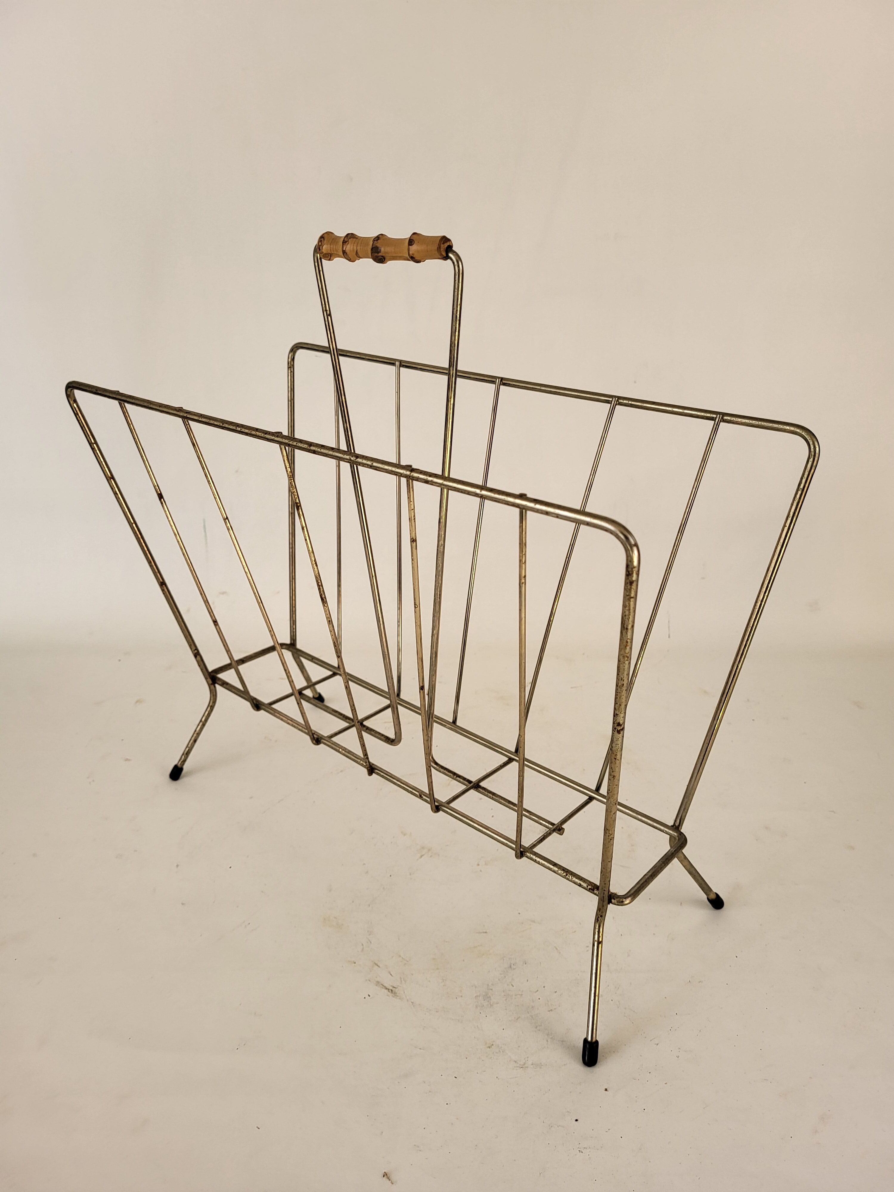 Gilded metal magazine rack 50/60s