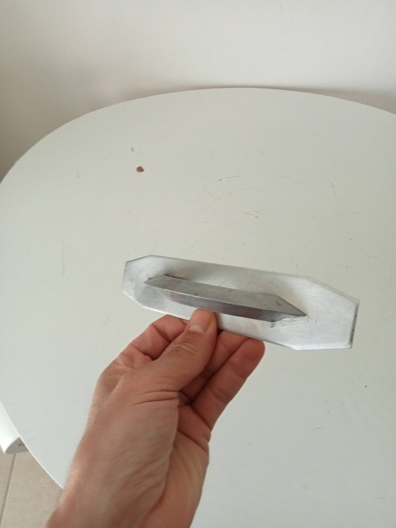 Vintage aluminium furniture handle