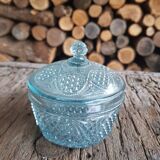 Celadon glass candy box