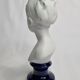 Bust in porcelain biscuit, Louise Brongniart child after Houdon, 20 cm