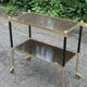 Vintage serving trolley on brass and rosewood wheels