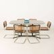 Grande table ou bureau en marbre italien du milieu du siècle, années 1960