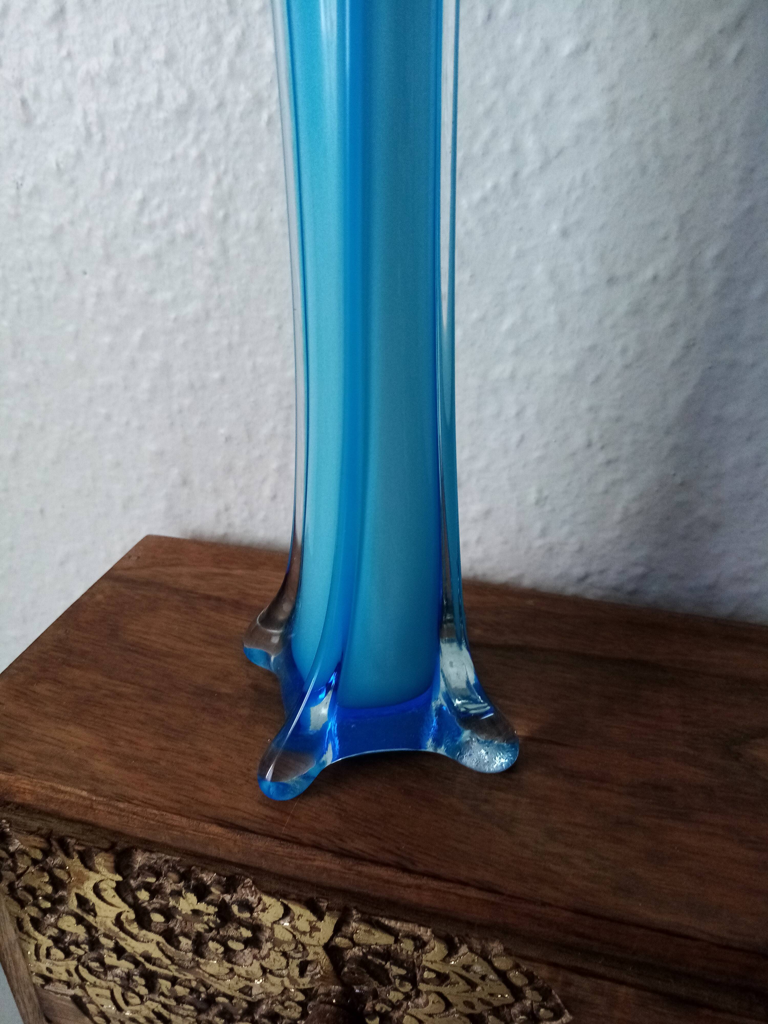 Blue soliflore murano