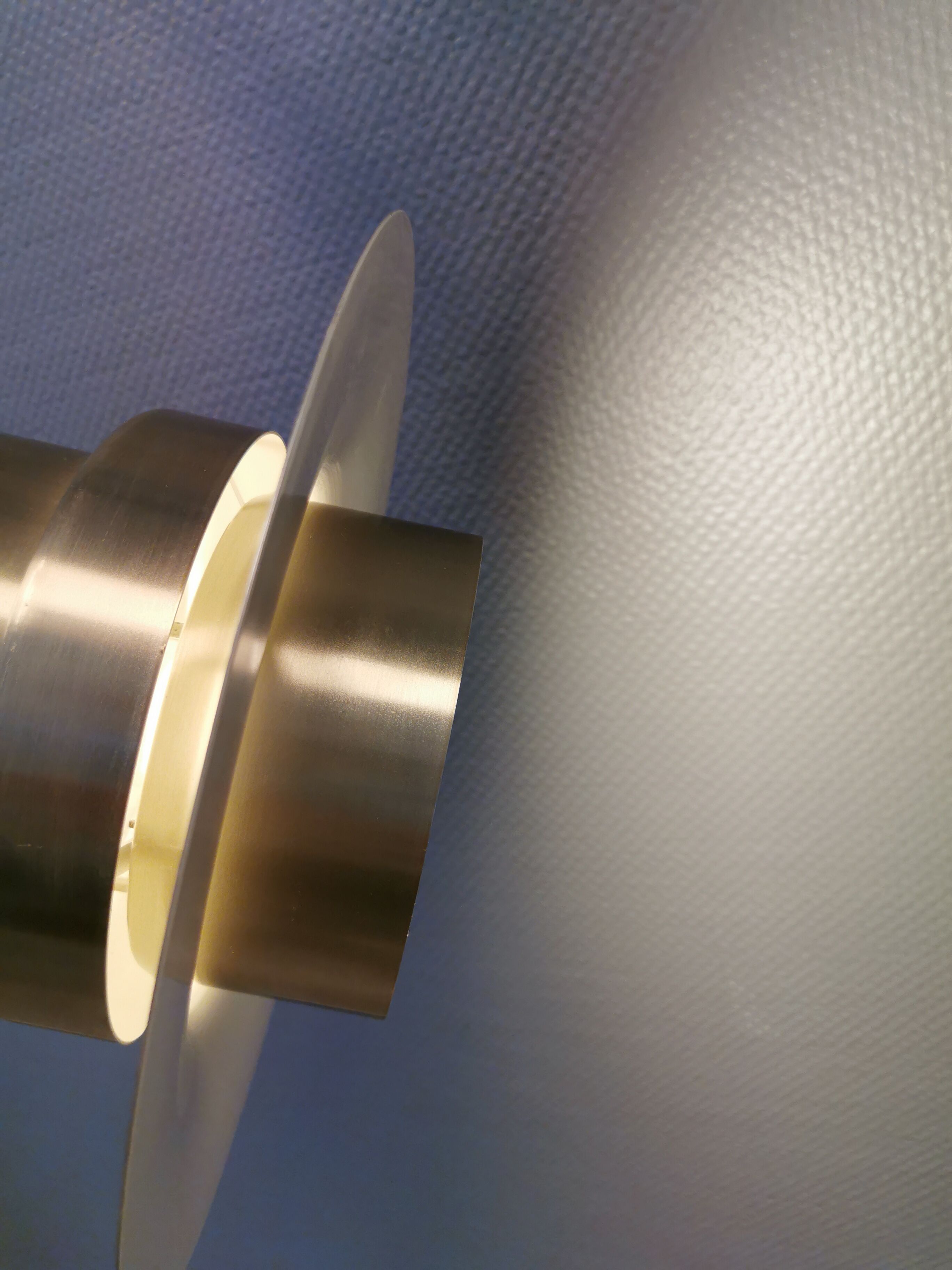 Danish hanging lamp in brass colored aluminum