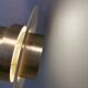 Danish hanging lamp in brass colored aluminum