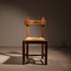 Brutalist Pair of Oak & Rush Chairs | Europe 1960s