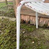 Duo of vintage metal Tolix chairs