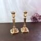 Pair of small brass candlesticks