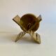 Brutalist bronze candleholder, 1970s