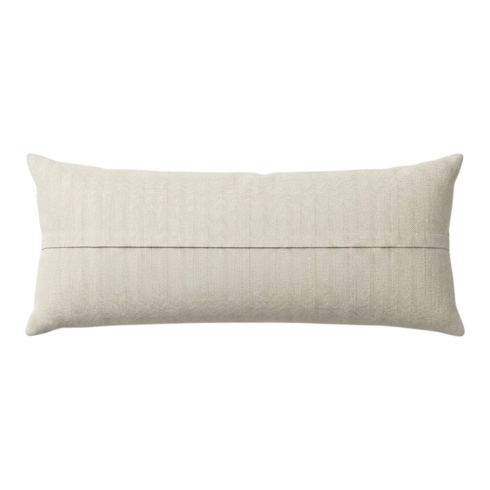 Vintage embroidered cushion cover 33x69 cm