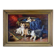 Oil painting on panels kitten playing by Leon Huber