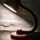 Klaus Hempel V3925/01 red desk lamp for Hustadt Leuchten, Germany 1970s