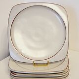 Olivier Roy Vallauris - 4 flat plates in vintage ceramic 1972