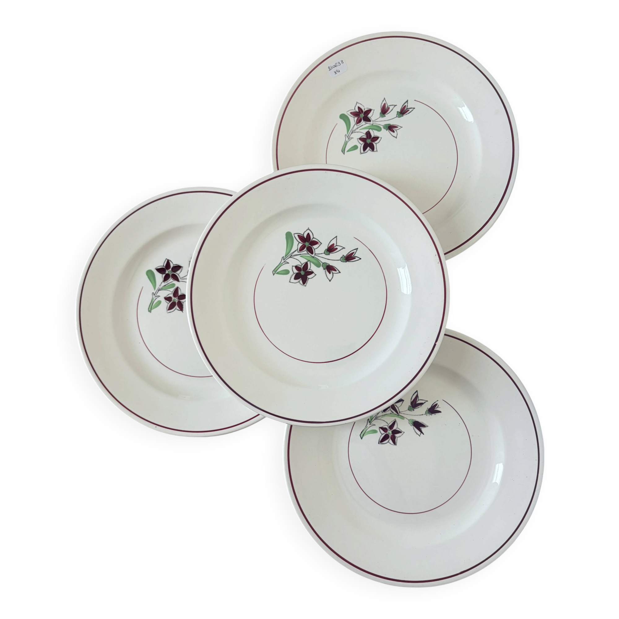 4 vintage flat plates from the Salins factory 210638