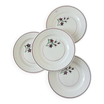 4 vintage flat plates from the Salins factory 210638