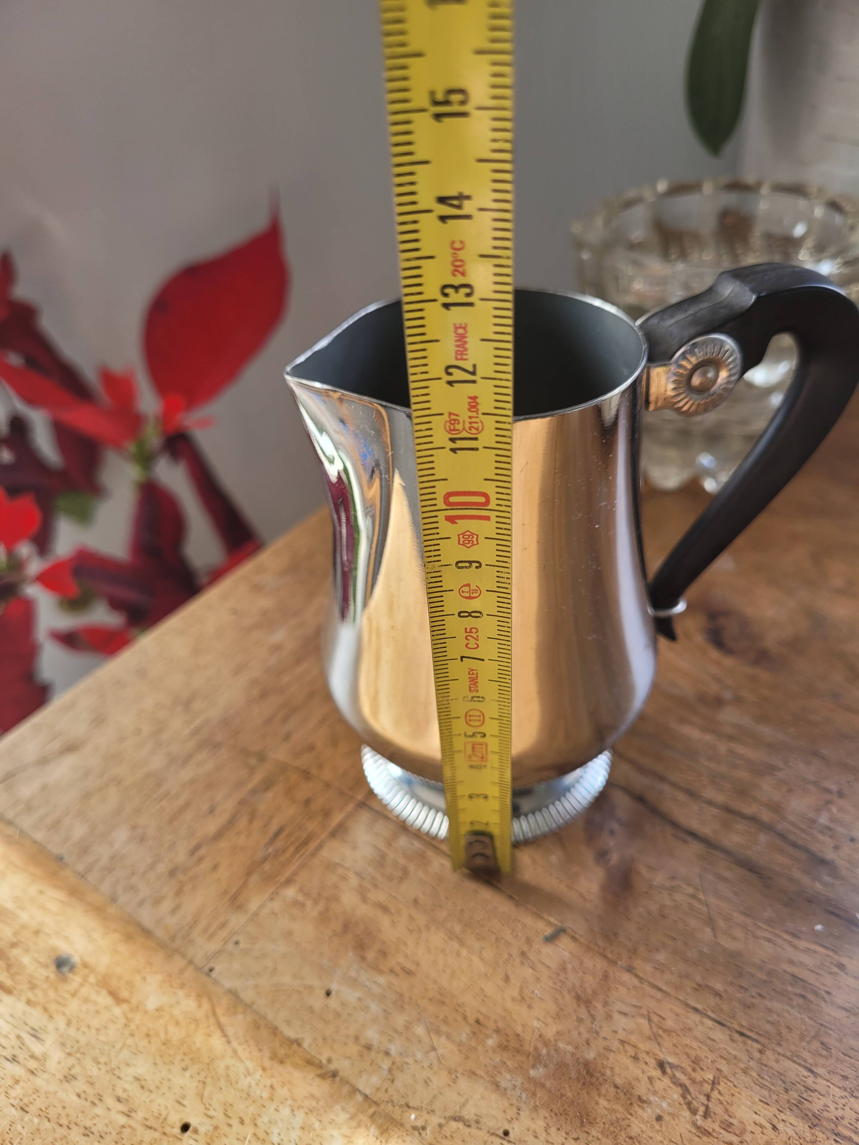 Vintage stainless steel milk jug