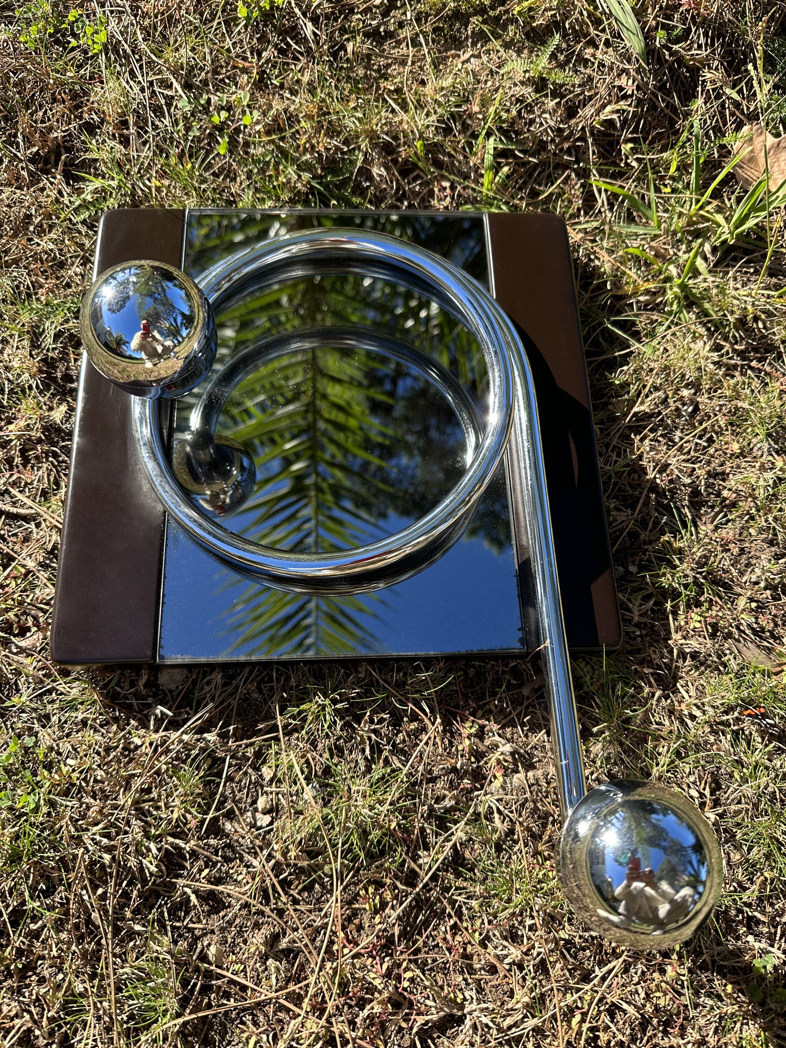 Large bakelite coat hook and mirror from the 70s