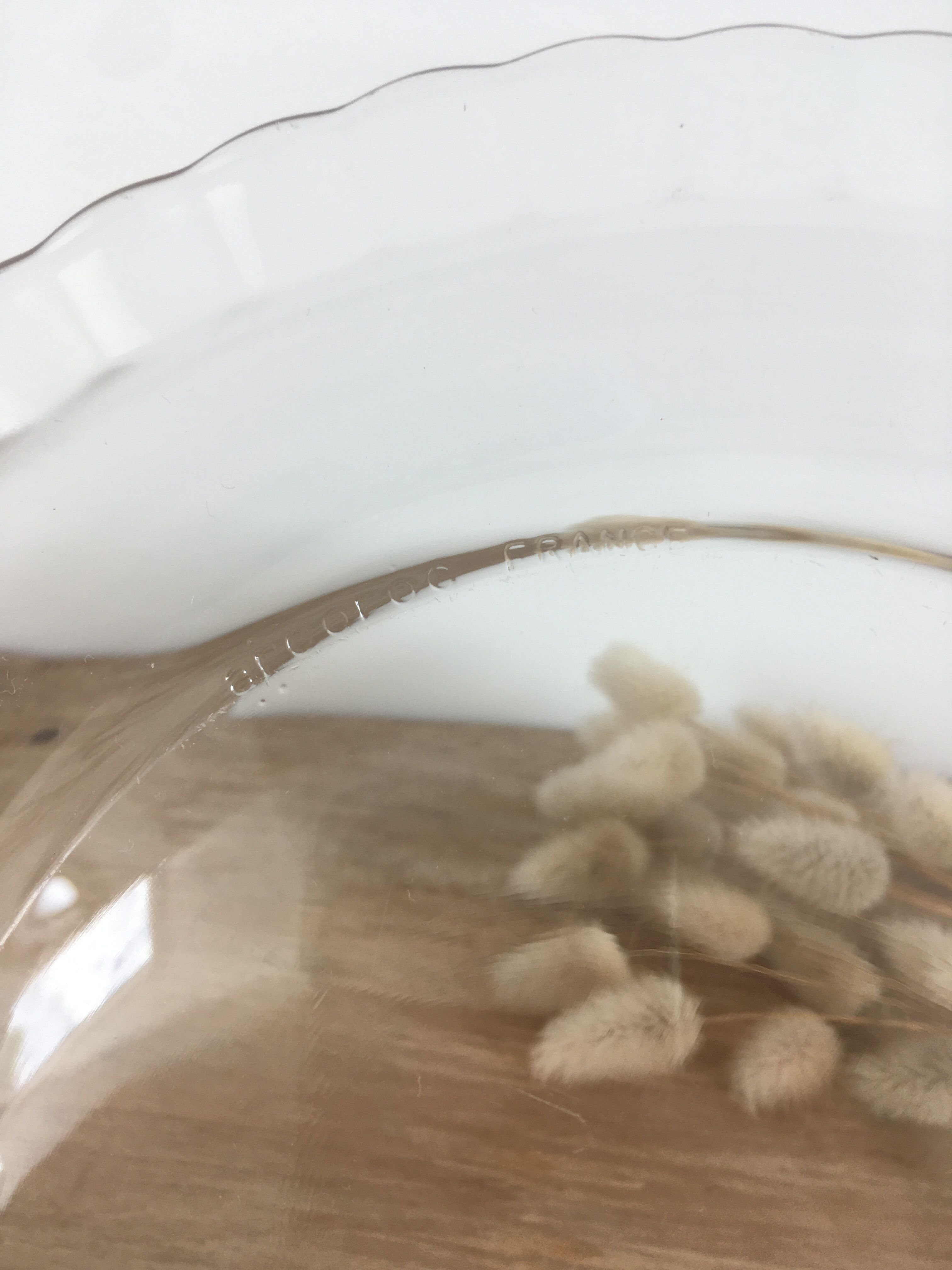 Arcoroc glass cheese or dessert bell