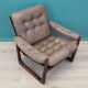 Fauteuil en cuir, design danois, années 1960, fabriqué par Genega Møbler