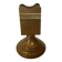 Antique brass match holder with tulip base.