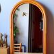 Miroir rotin 60s