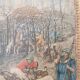Tableau en bois scènes médiévales 1920/1930