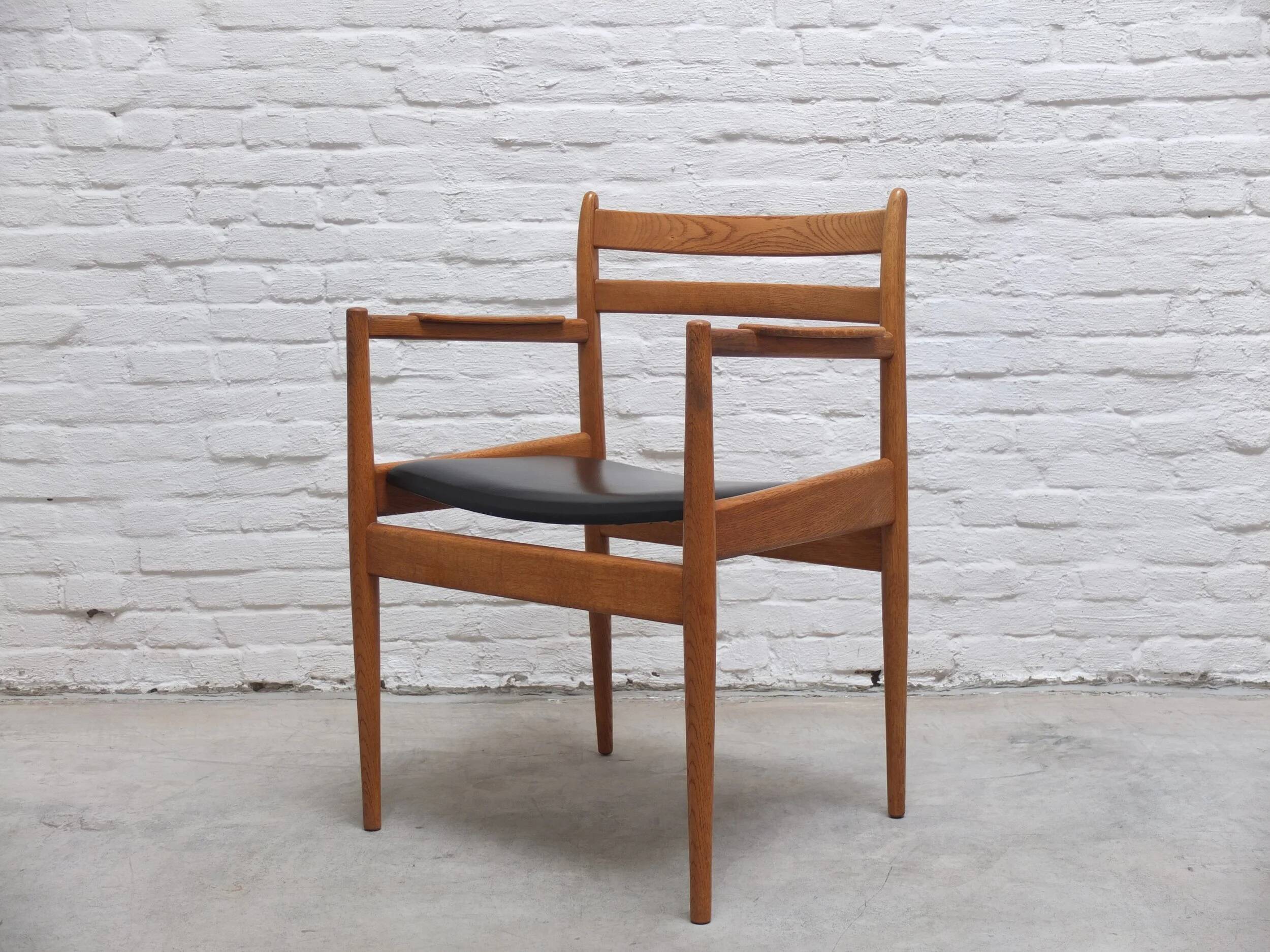 Rare armchair in oak by Jos De Mey for Van Den Berghe-Pauvers, 1960s
