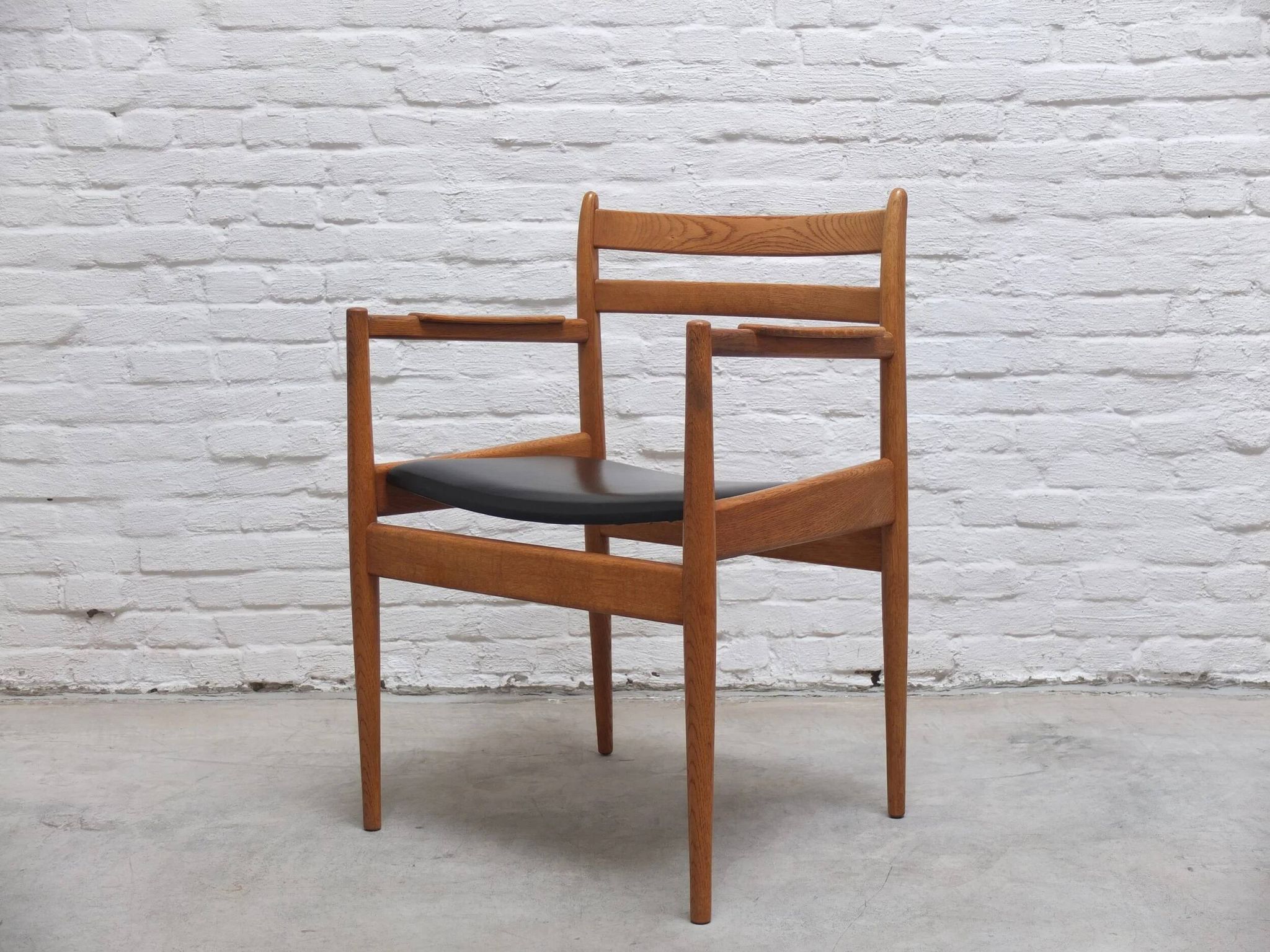 Rare armchair in oak by Jos De Mey for Van Den Berghe-Pauvers, 1960s