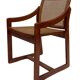 Vintage set of 4 dining chairs webbing beech wood design