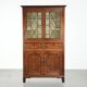 Antique 18th-century Welsh/English oak bookcase/buffet with original glass
