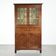 Antique 18th-century Welsh/English oak bookcase/buffet with original glass