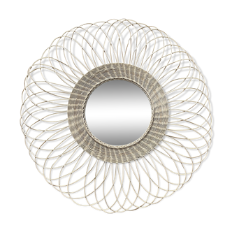 Rattan sun mirror