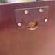 Large vintage wicker and wood mirror