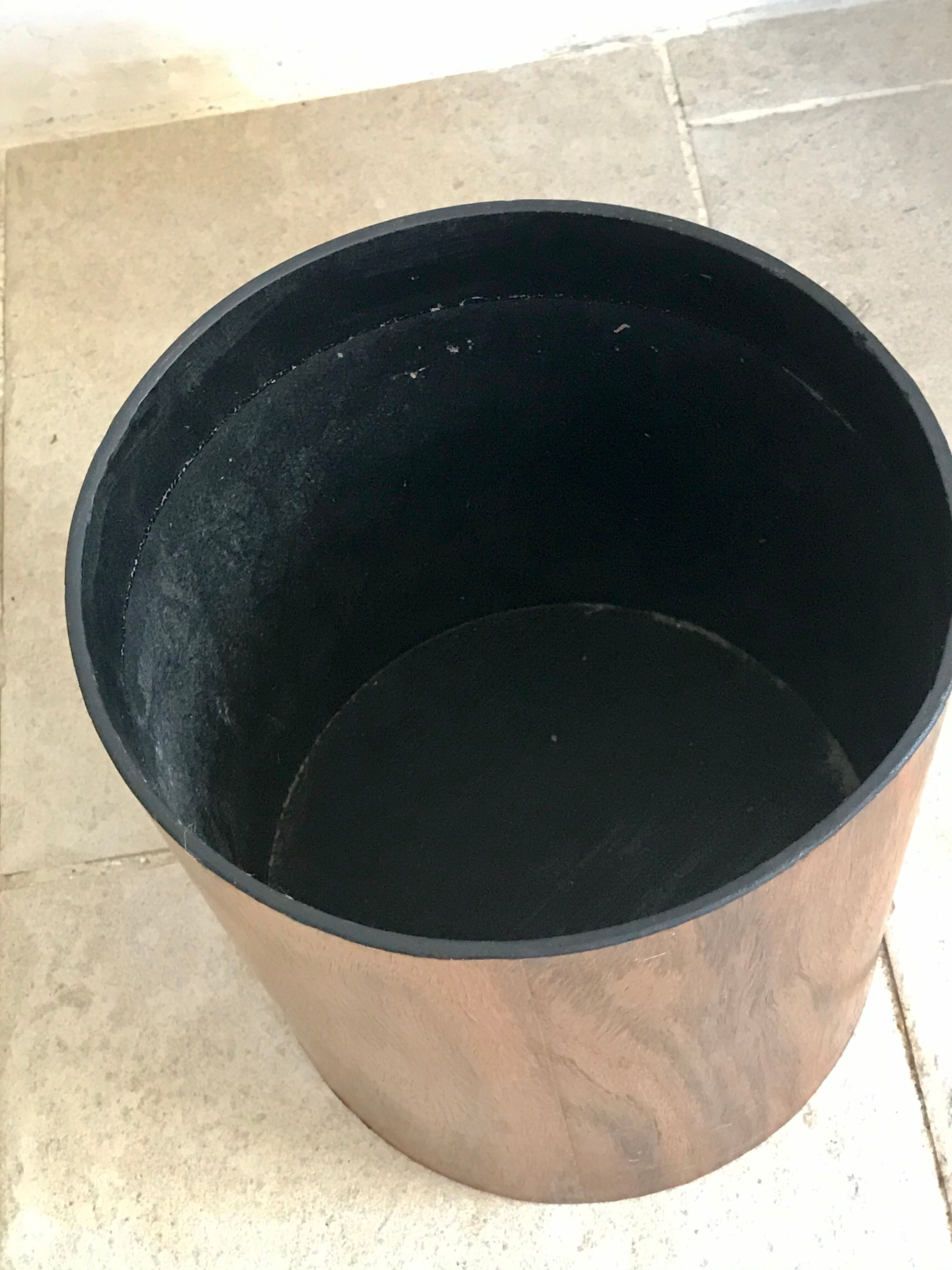 Vintage wooden paper basket