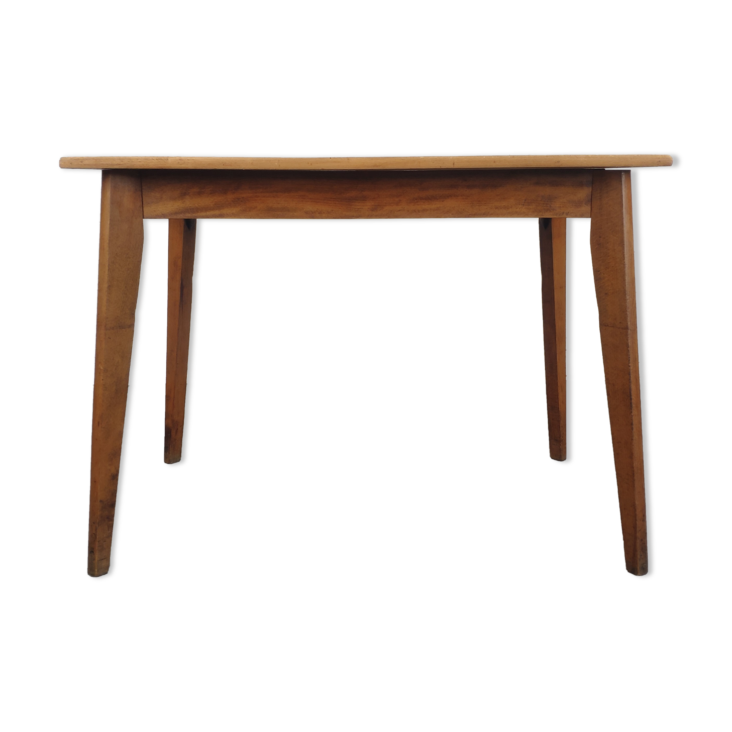 Vintage bistro table rectangular compass feet