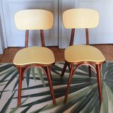 Chaises coeur Baumann jaune