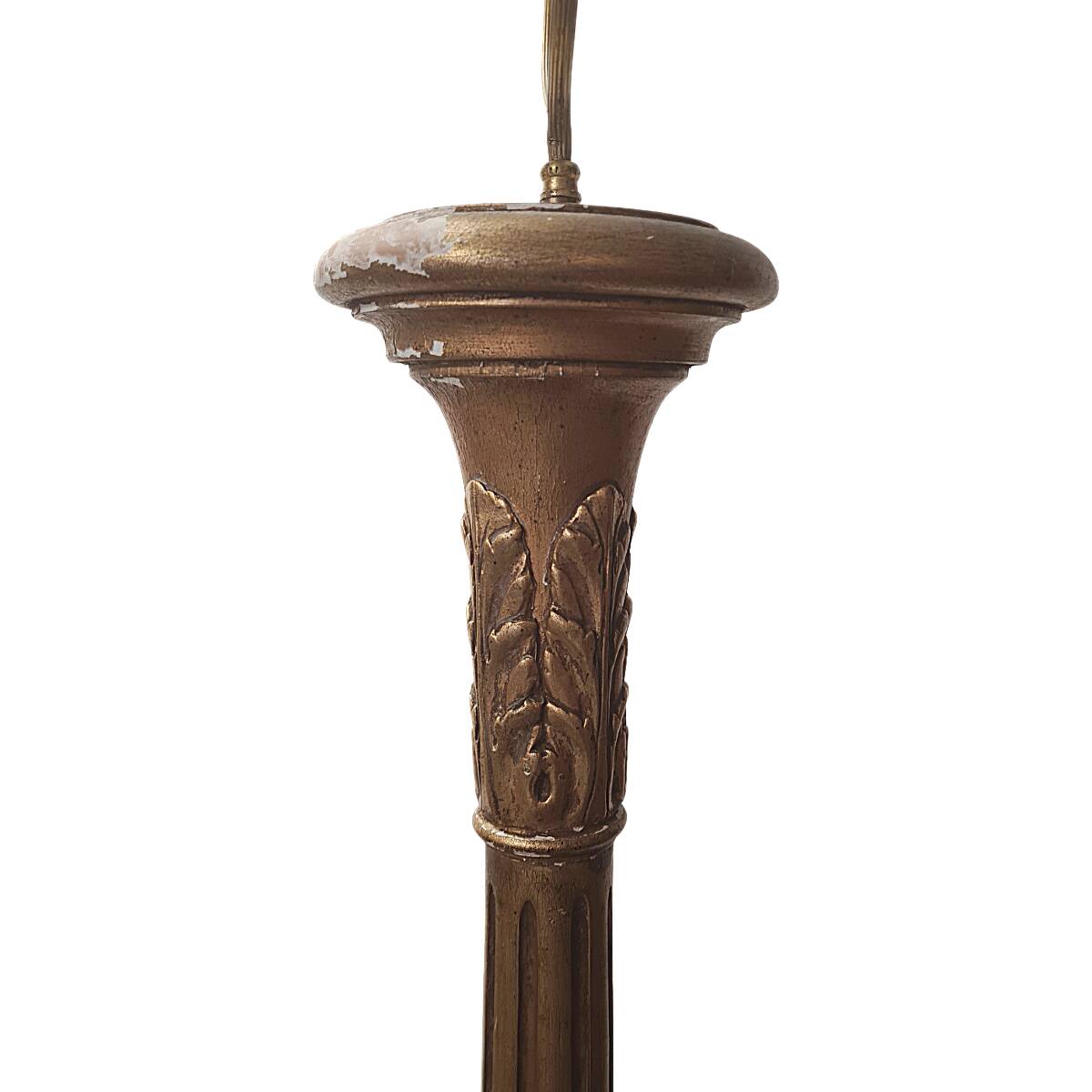 French Classic Louis XVI style Wooden Floor Lamp, mid-century