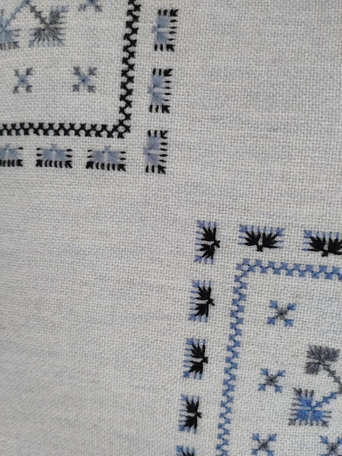 Pair of gray Berber Kerkennah cushions