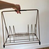 Magazine holder in gilded metal / copper 60s