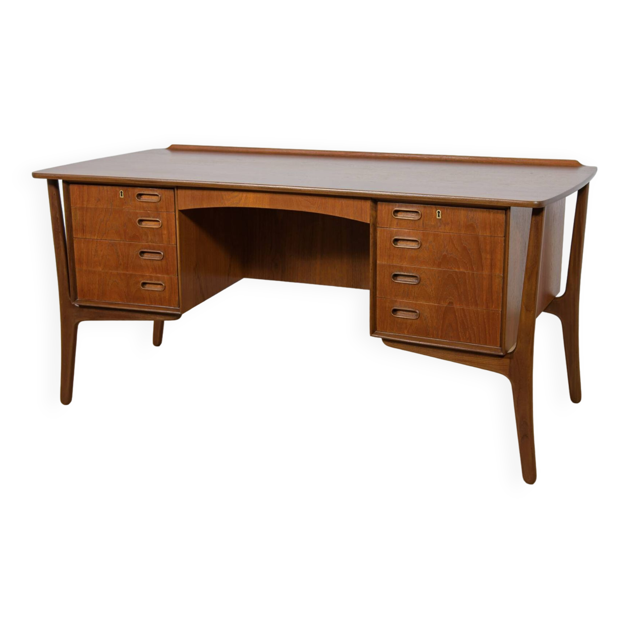 Teak Desk by Svend Åge Madsen for H.P. Hansen, 1960s