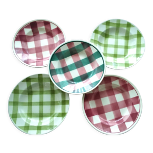 5 assiettes creuses dépareillées